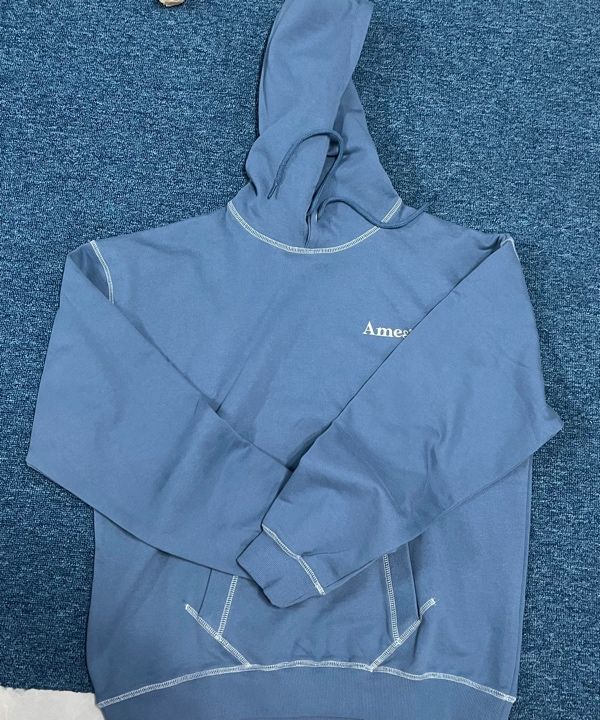 MUSINSA | AMES-WORLDWIDE COLOR STITCH AMES HOODIE BLACK