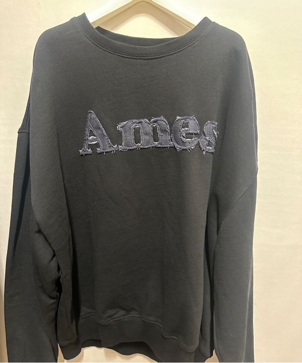 ★AMES-WORLDWIDE★BASIC DENIM LOGO SWEATSHIRT BLACK★正規品 MUSINSA | AMES-WORLDWIDE BASIC DENIM LOGO SWEATSHIRT BLACK
