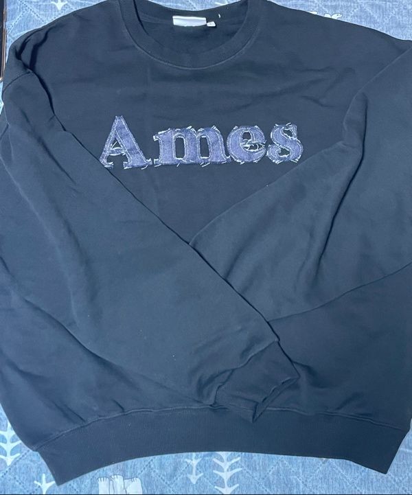 ★AMES-WORLDWIDE★BASIC DENIM LOGO SWEATSHIRT BLACK★正規品 MUSINSA | AMES-WORLDWIDE BASIC DENIM LOGO SWEATSHIRT BLACK