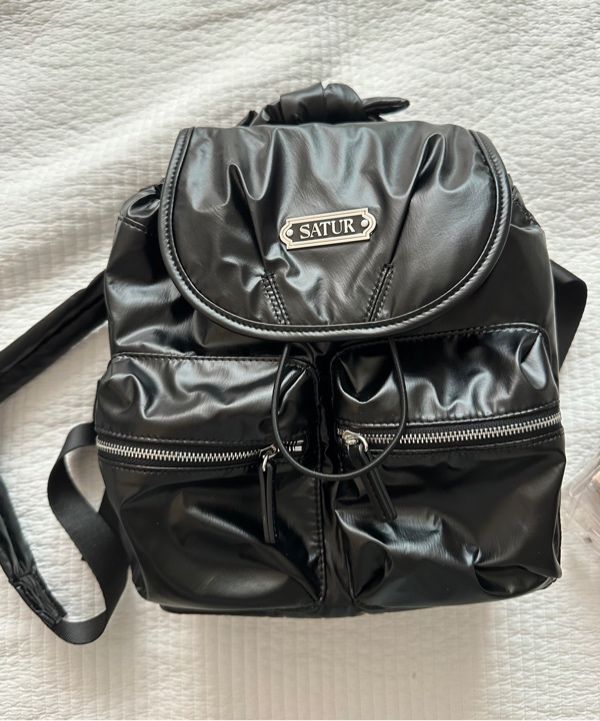 MUSINSA | SATUR Drawstring Mini Backpack Black