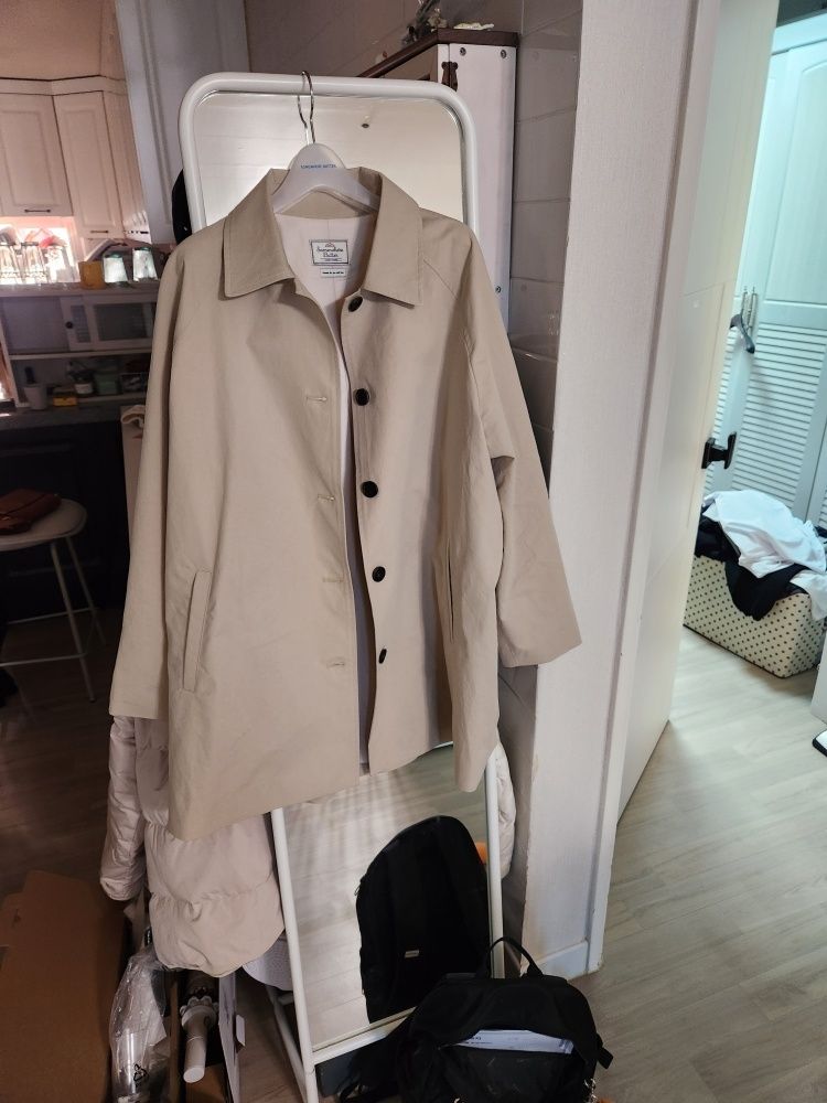 MUSINSA | SOMEWHEREBUTTER Margaret Half Trench Coat - Beige
