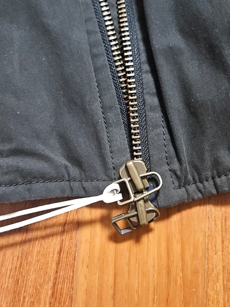 MUSINSA | COOR Waxed Cotton Washed Deck Bomber (Dark Grayish Green)