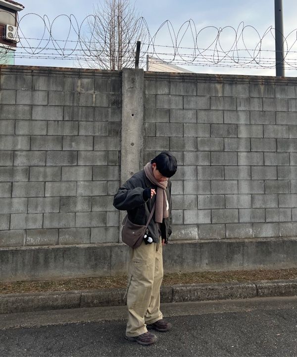 MUSINSA公式 | COOR Waxed Cotton Washed Deck Bomber (Dark Grayish