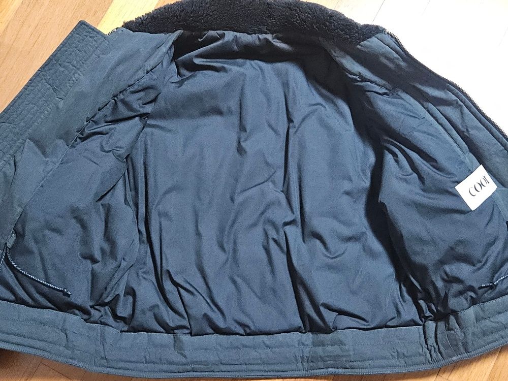 MUSINSA | COOR Waxed Cotton Washed Deck Bomber (Dark Grayish Green)