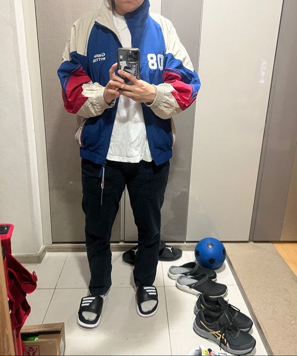 MUSINSA | GREENBUTTER Two-way Windbreaker Jacket (Navy)