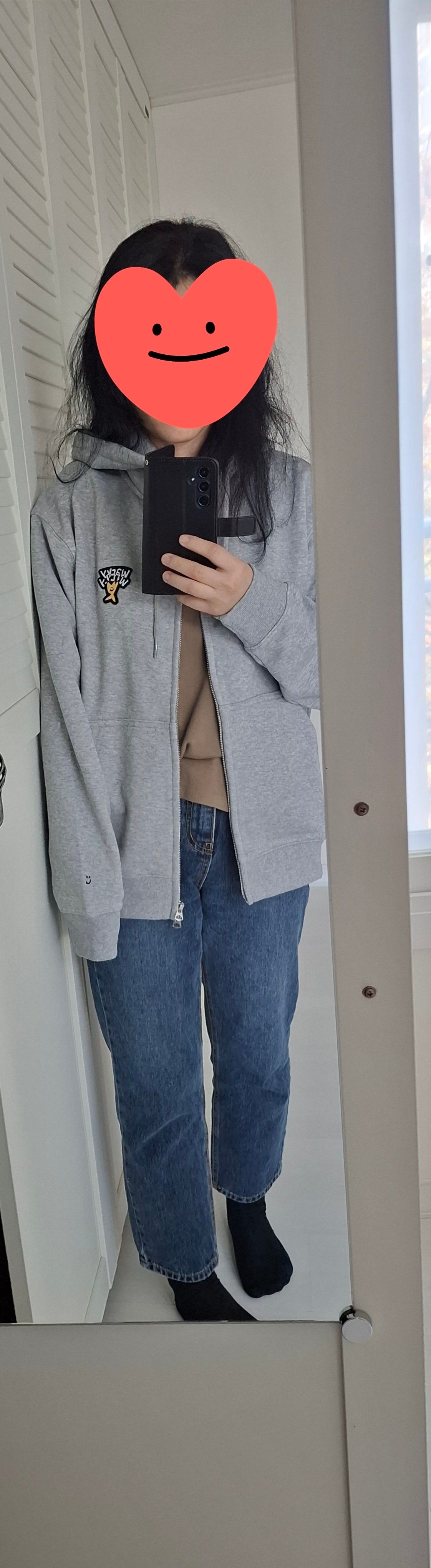 MUSINSA | WACKY WILLY Basic Logo Hoodie Gray