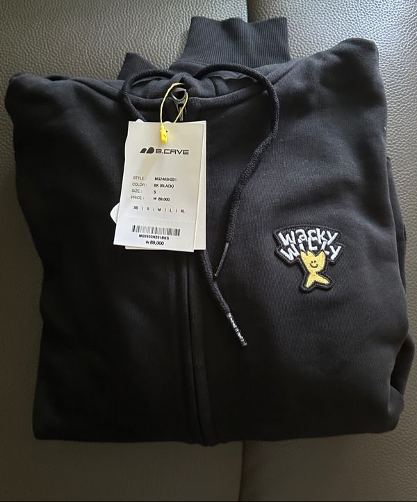 MUSINSA | WACKY WILLY Basic Logo Hoodie Gray