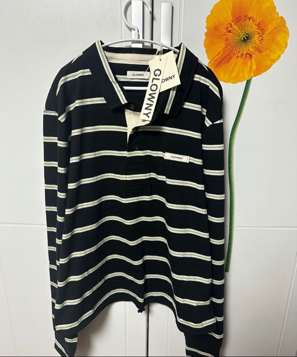 MUSINSA | GLOWNY TERRY PK LONG SLEEVE (BLACK)