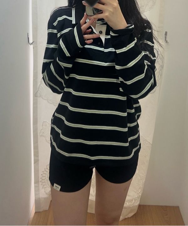 トップス GLOWNY TERRY PK LONG SLEEVE MUSINSA公式 | GLOWNY TERRY PK LONG SLEEVE (BLACK)