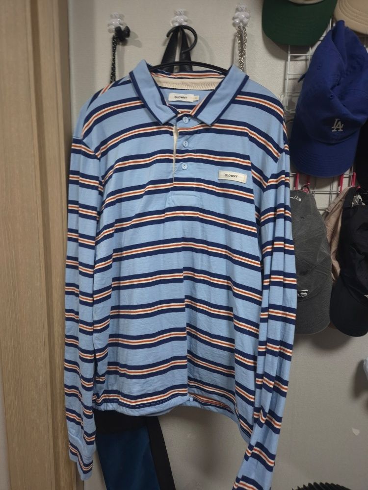MUSINSA | GLOWNY TERRY PK LONG SLEEVE (BLUE)