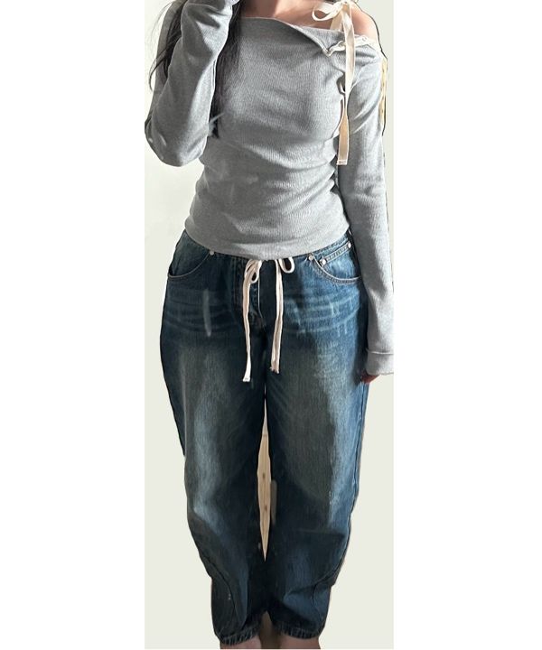 韓国GLOWNY LOUISA LONG SLEEVE グレー MUSINSA | GLOWNY LOUISA LONG SLEEVE (GRAY)