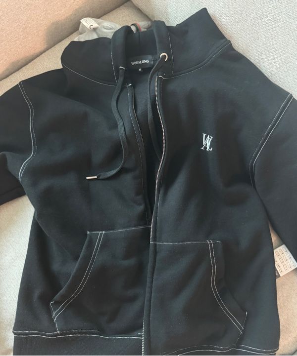 ★人気★【WOOALONG】★WAL signature stitch hood zip-u.p★ WAL signature stitch hood zip-up - WOOALONG | 60% - Asian