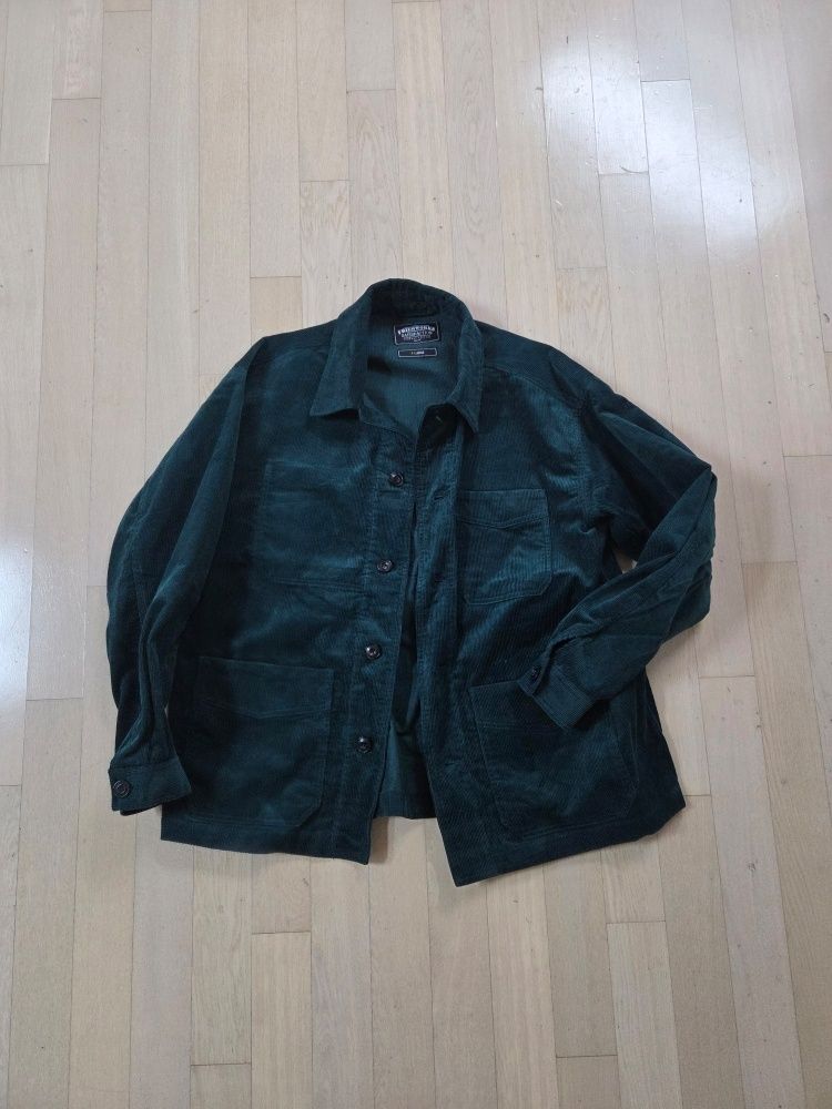 MUSINSA | FRIZMWORKS CORDUROY FRENCH WORK JACKET _ DARK GREEN