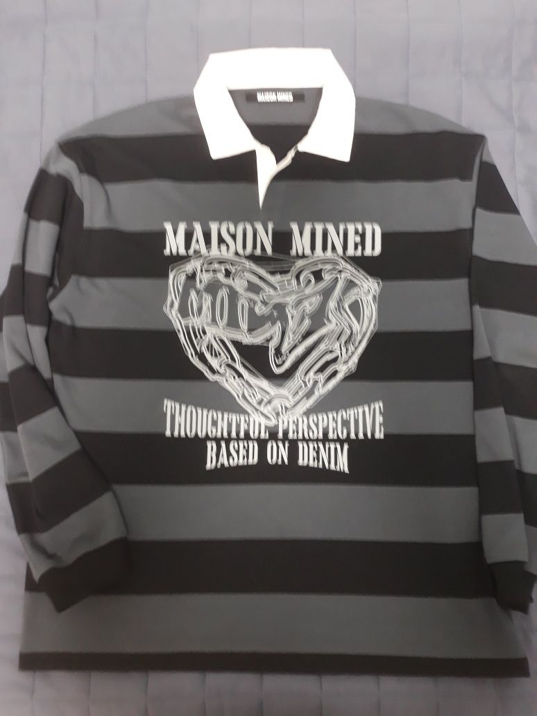 【MAISON MINED】24FW★ DOODLE HEART RUGBY T SHIRT MUSINSA | MAISON MINED DOODLE HEART RUGBY T SHIRT BLACK