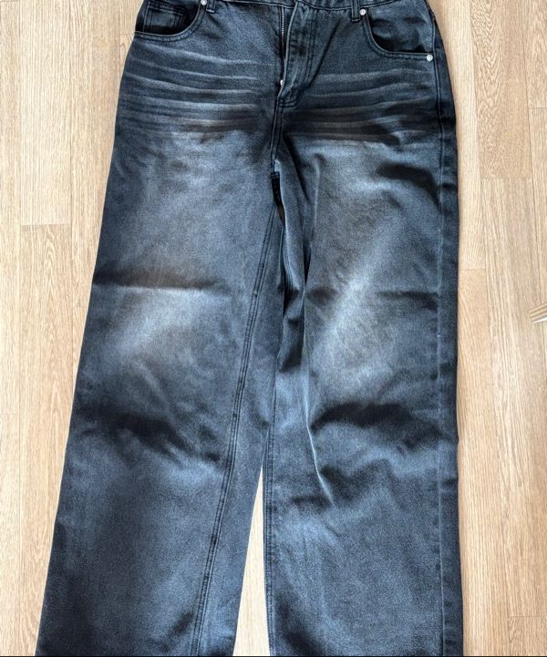 ★関税込★TOFFEE★WIDE DENIM PANTS★デニム MUSINSA | TOFFEE Low Rise Wide Denim Pants (WASHED INDIGO)