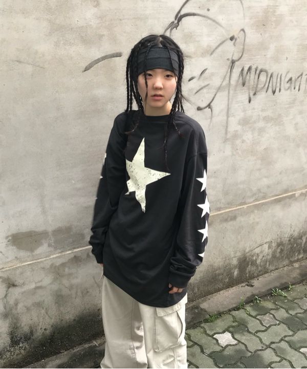 ★ EXTRAORDINARY ★ 日本未入荷 STARS LONG SLEEVE MUSINSA | EXTRAORDINARY STARS LONG SLEEVE CHARCOAL