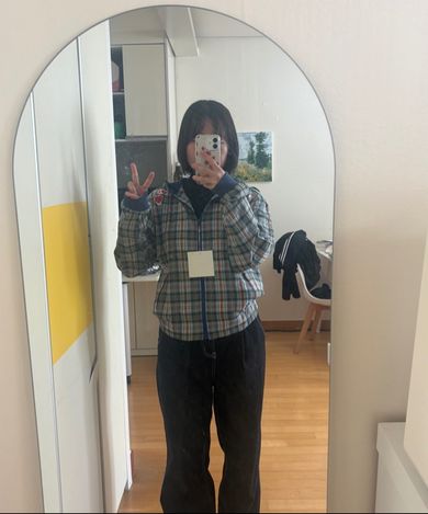 MUSINSA公式 | THEMUSEUMVISITOR LOVE CHECK JACKET (MULTI)