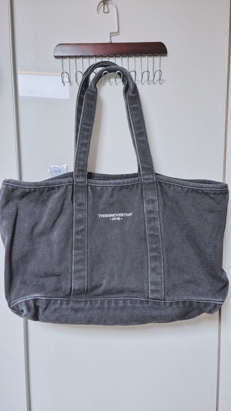 【THISISNEVERTHAT】Washed Canvas Tote Bag Charcoal MUSINSA | thisisneverthat® Washed Canvas Tote Bag Charcoal