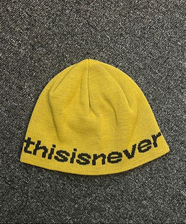 MUSINSA公式 | thisisneverthat SP-Logo No Cuff Beanie - Yellow Green