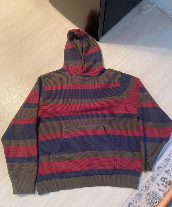 さらに100円引き◆thisisneverthat◆Striped Waffle Knit Hoodie Striped Waffle Knit Hoodie – thisisneverthat® JP
