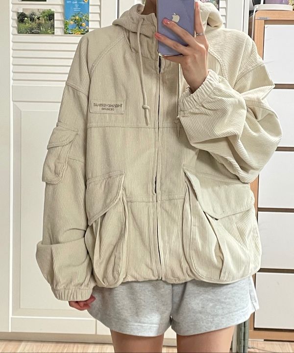 MUSINSA公式 | thisisneverthat Corduroy Field Jacket Stone