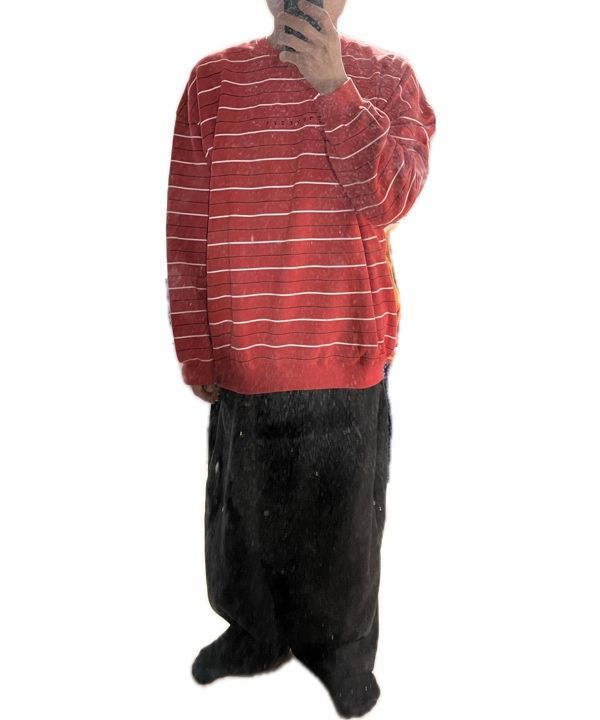 MUSINSA | YESEYESEE Y.E.S Thin Stripe Sweatshirt Red