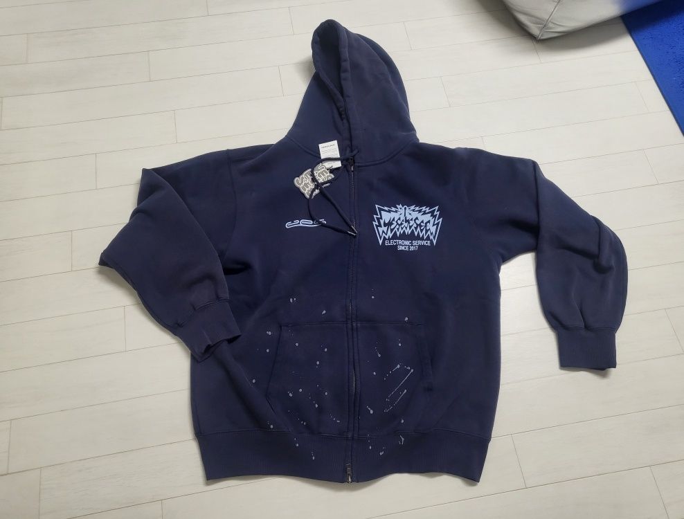 ■YESEYESEE■ YES Painted Zipup Hoodie Navy YS243TSWHZ01NAV セール】Y.E.S Painted zip up Hoodie（パーカー）｜YESEYESEE