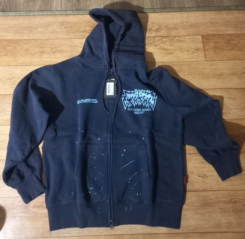 パーカー・フーディ YESEYESEE Y.E.S Painted zip up Hoodie 4FM043 さらに100円引き◇YESEYESEE◇Y.E.S Painted Zip-up Hoodie