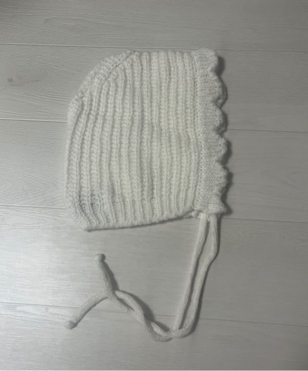 MUSINSA公式 | SINOON Knit Bonnet Hat (Cream)