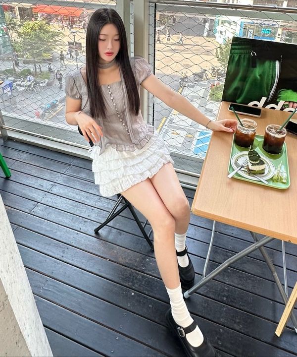MUSINSA | ROSÉ FRANTZ CanCan Ribbon Mini Skirt [Black]
