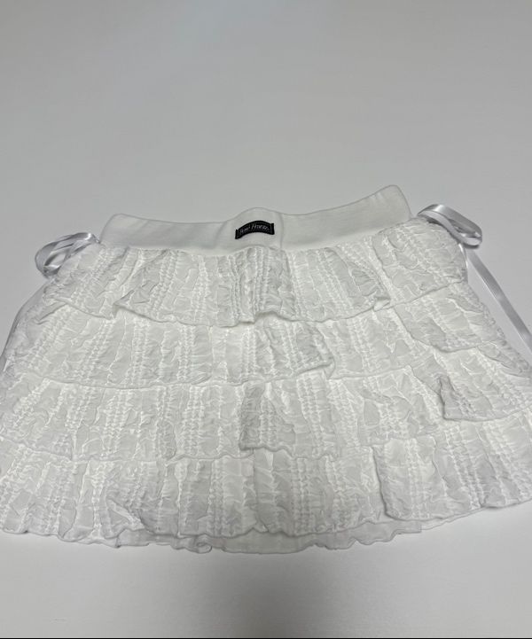 MUSINSA公式 | ROSÉ FRANTZ CanCan Ribbon Mini Skirt [White]