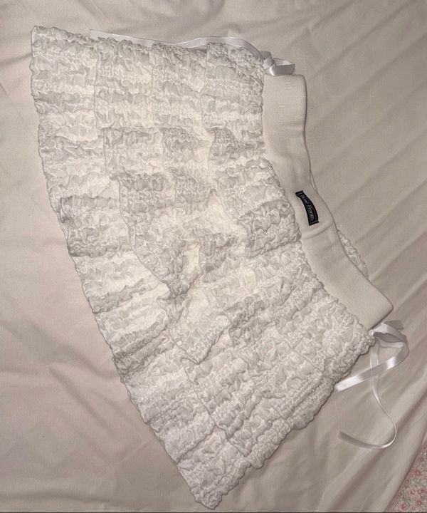 MUSINSA | ROSÉ FRANTZ CanCan Ribbon Mini Skirt [White]