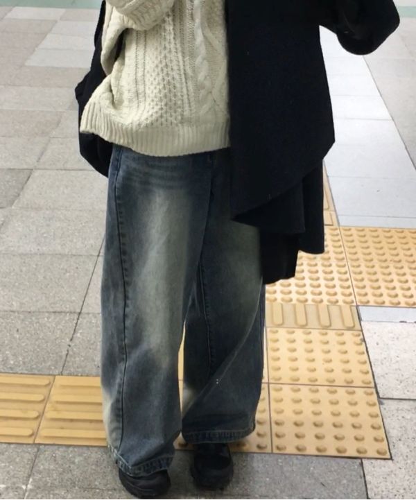 MUSINSA | ODDSTUDIO [ODD x SORANO] Balloon Fit Denim Snap