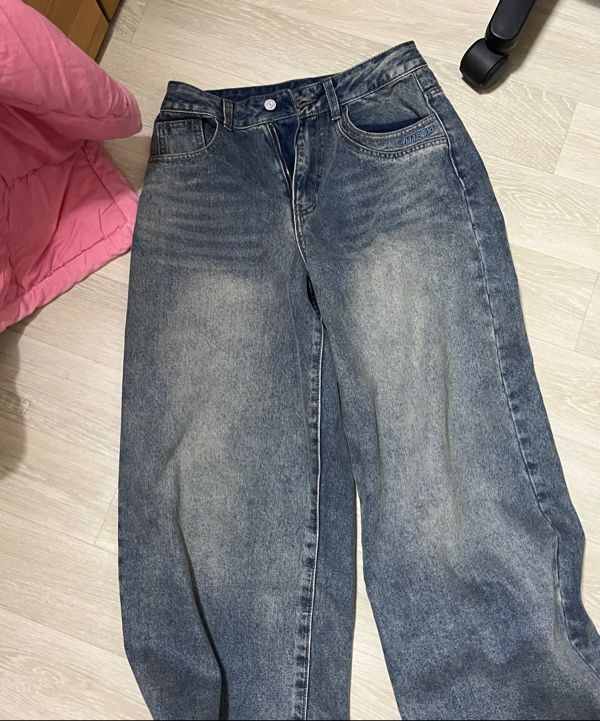 MUSINSA | ODDSTUDIO [ODD x SORANO] Balloon Fit Denim Snap Button