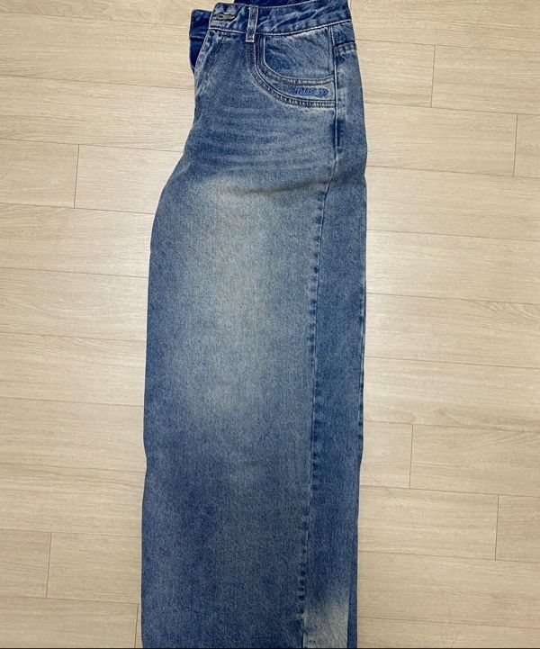 MUSINSA | ODDSTUDIO [ODD x SORANO] Balloon Fit Denim Snap Button