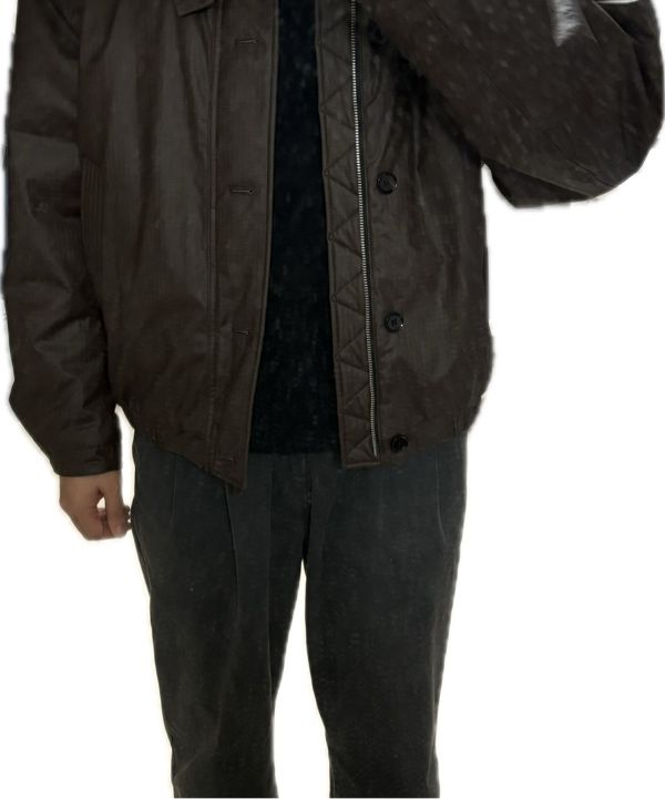 INSILENCE】 WAXED SHEARLING COLLAR JACKET : BROWN 【公式通販】