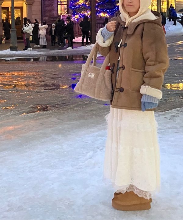 ★COVERNAT WOMAN★ Cloverheart knit tote bag ivory CO2402TB8 MUSINSA | COVERNAT WOMAN Clover Heart Quilted Small Tote Bag