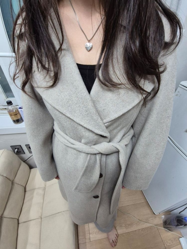 ★LINGSEOUL★ handmade cashmere belted coatash brown MUSINSA | LINGSEOUL handmade cashmere belted coat-ash brown