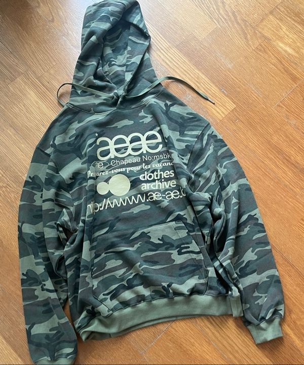 MUSINSA | AEAE WEB LOGO LOOSED HOODIE [CAMO]