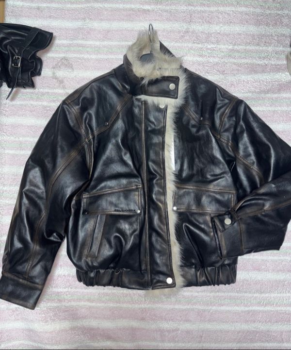 MUSINSA | ROUGHNECK Washed leather mustang jacket