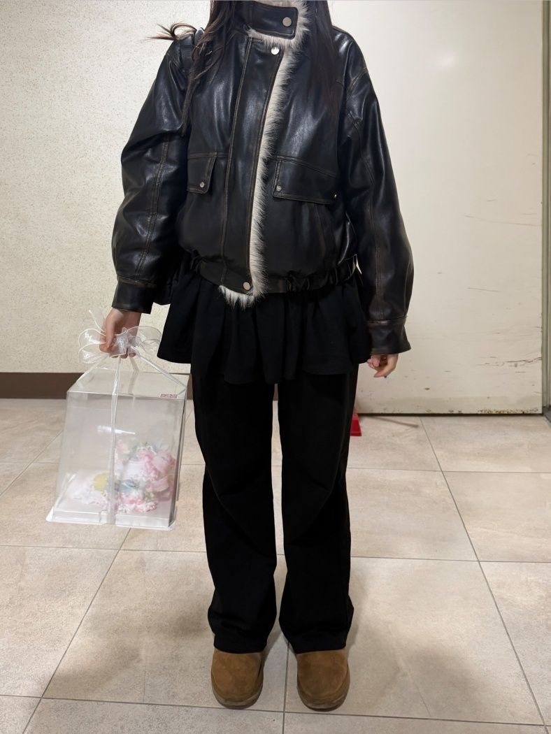 MUSINSA | ROUGHNECK Washed leather mustang jacket