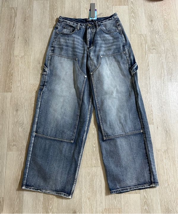 MUSINSA | DNSR Brush Carpenter Denim Pants Blue