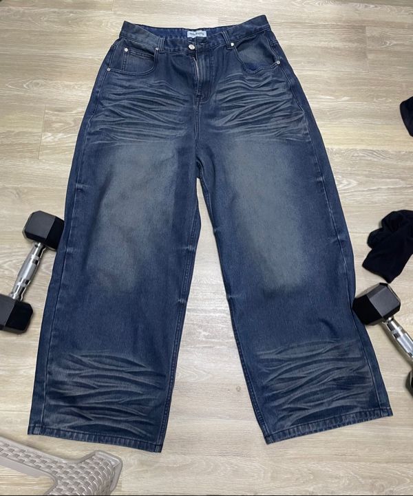 MUSINSA公式 | MILLO ARCHIVE Diagonal Fade Denim Pants [Washed Blue]