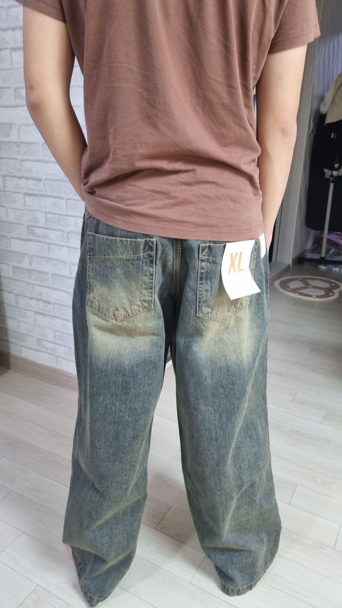 デニム・ジーパン Balloon wide fit denim pants yellow blue MUSINSA | TAKEASY Balloon wide fit denim pants (yellow blue)