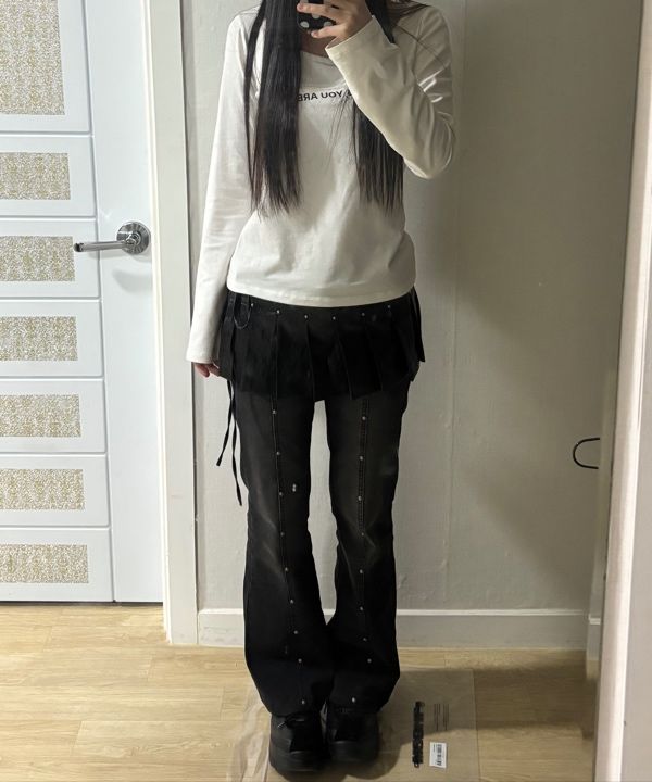 ●OoH AHh!● LEATHER LAYERED SKIRT (2色) MUSINSA | OOH-AHH Leather Layered Skirt (Black)
