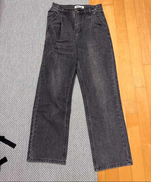 【MODERNIF】Parts dough one-tuck wide denim pants MODERNIF】Parts dough one-tuck wide denim pants