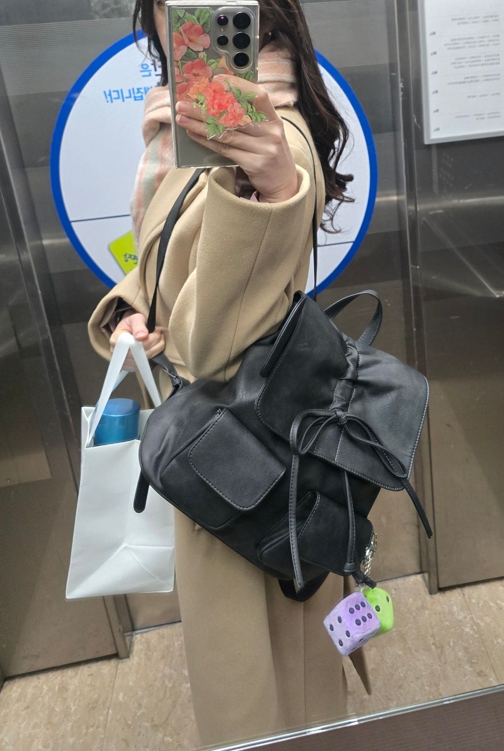 バックパック・リュック [Zeroplanet] Vegan Leather Shirring Ribbon Backpack MUSINSA | ZEROPLANET Vegan Leather Shirring Ribbon Backpack