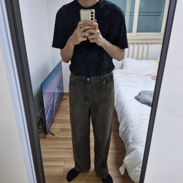 パンツ PARTIMENTO Handmade Keychain Denim Pants Dim Blue PY-24224 D MUSINSA | PARTIMENTO [Handmade Keychain] Denim Pants Black
