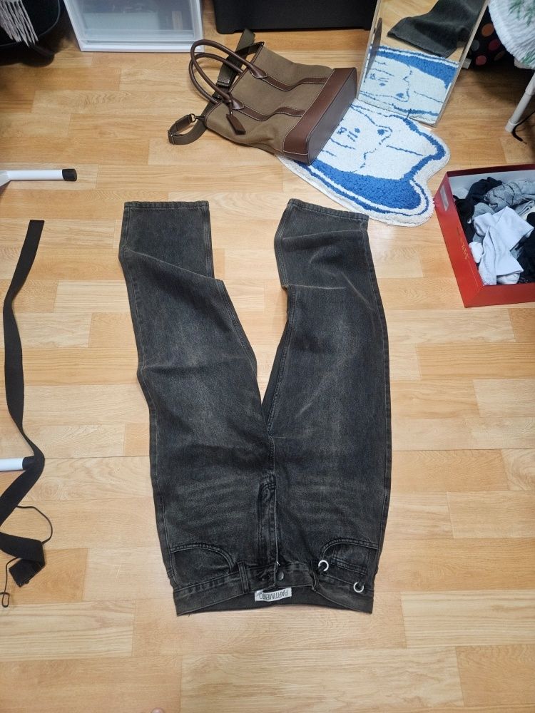 パンツ PARTIMENTO Handmade Keychain Denim Pants Dim Blue PY-24224 D MUSINSA | PARTIMENTO [Handmade Keychain] Denim Pants Black