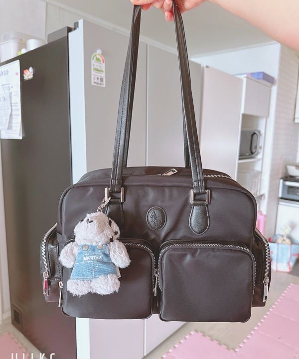 ◆ANOETIC◆ NYLON OUTPOCKET SHOULDER BAG_BLACK Designer fashion, Seoul-fully created | W Concept
